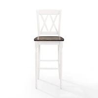 Shelly Classic White Bar Stools, Set of 2