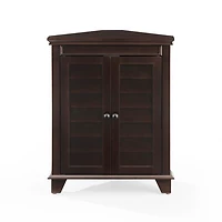 Nikki Dark Brown Wooden Corner Cabinet