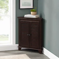 Nikki Dark Brown Wooden Corner Cabinet