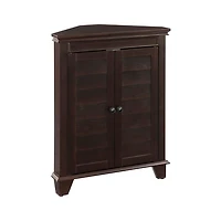 Nikki Dark Brown Wooden Corner Cabinet