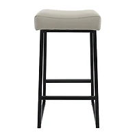 Stone Faux Leather Counter Stools, Set of 2