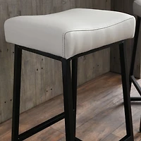 Stone Faux Leather Counter Stools, Set of 2