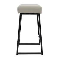 Stone Faux Leather Counter Stools, Set of 2