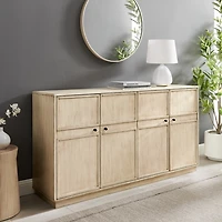 Birch Wood 4-Door Sideboard