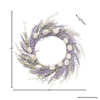 Purple Heather Easter Egg Wreath