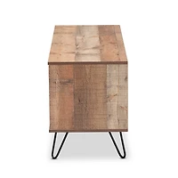 Rustic Oak Wood TV Stand