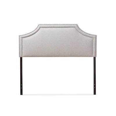 Gray Scalloped Corner Queen Headboard