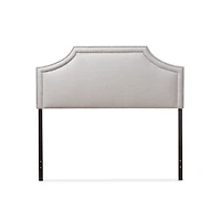 Gray Scalloped Corner Queen Headboard