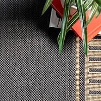 Asia Stripe Border Outdoor Rug