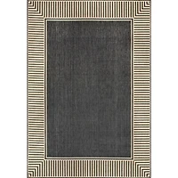 Asia Stripe Border Outdoor Rug