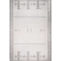 Lowden Gray Tribal Outdoor Rug, 5x8