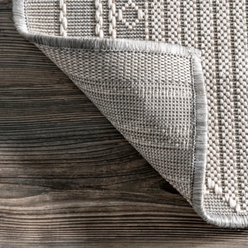 Gray Lee Global Stripes Outdoor Area Rug, 5x8