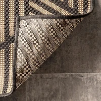 Lori Dark Gray Modern Geometric Outdoor Rug