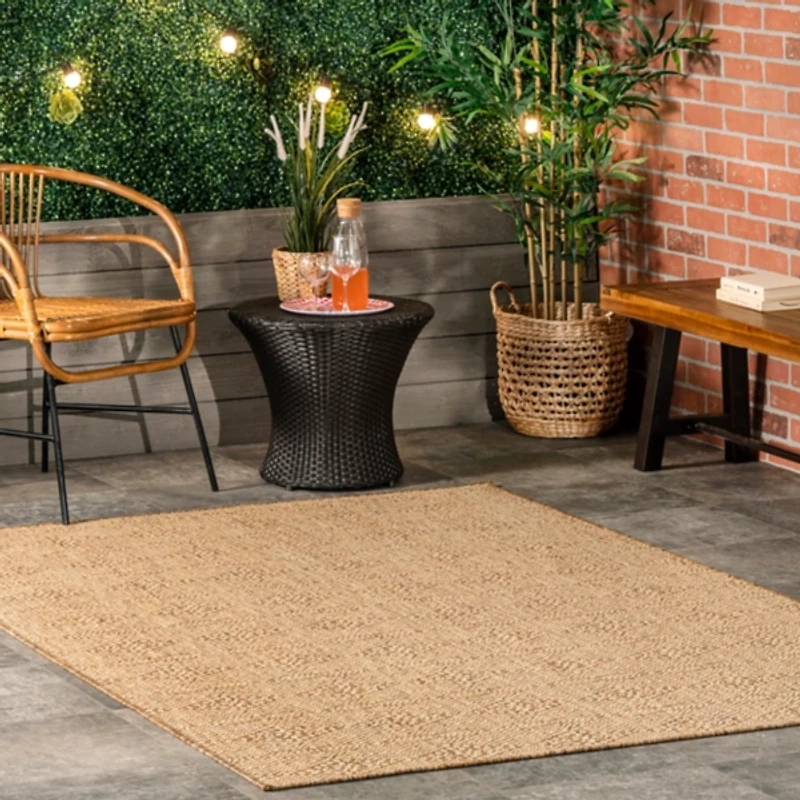 Charlotte Tan Elegant Outdoor Rug, 8x10