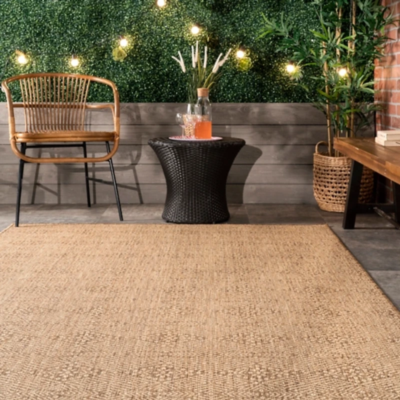 Charlotte Tan Elegant Outdoor Rug, 8x10