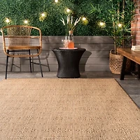 Charlotte Tan Elegant Outdoor Rug, 8x10