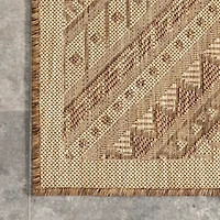 Landy Tan Aztec Outdoor Rug, 8x10