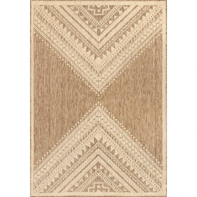 Landy Tan Aztec Outdoor Rug, 8x10