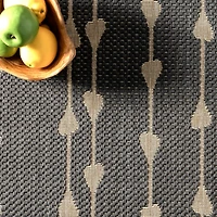 Kendall Gray Vertical Teardrop Outdoor Rug, 8x10