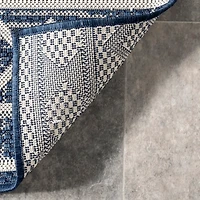 Cammie Blue Moroccan Tribal Outdoor Rug, 8x10