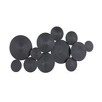 Black Metal Circles Wall Plaque