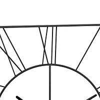 Black Minimal Square Open Face Clock