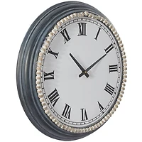Blue Beaded Roman Numeral Clock