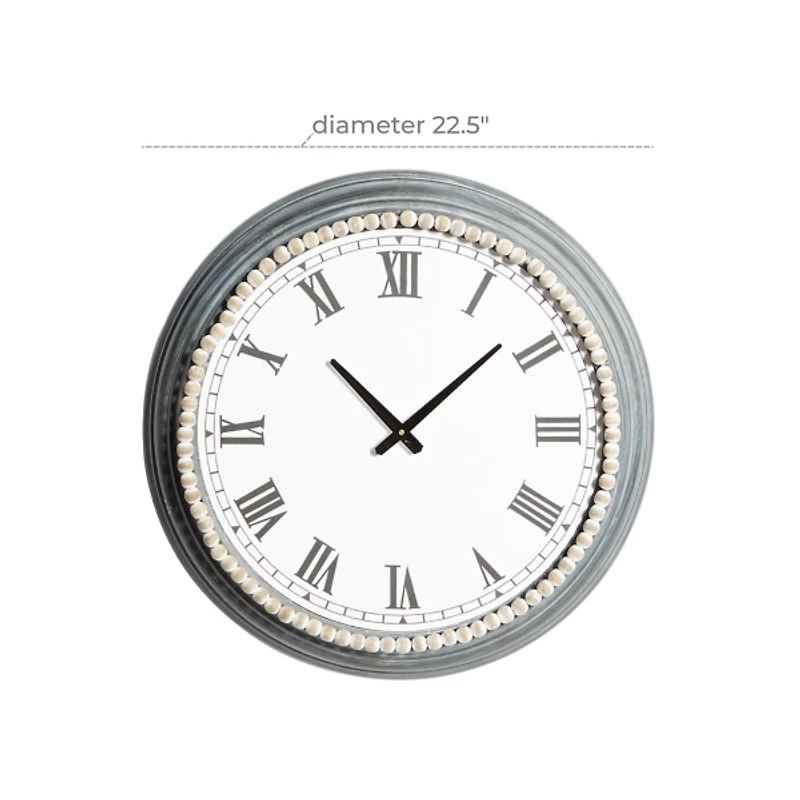 Blue Beaded Roman Numeral Clock