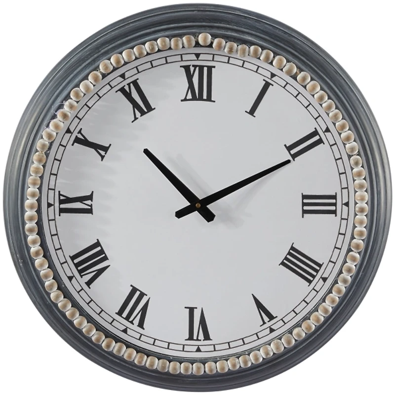 Blue Beaded Roman Numeral Clock