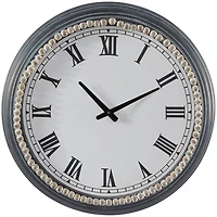 Blue Beaded Roman Numeral Clock