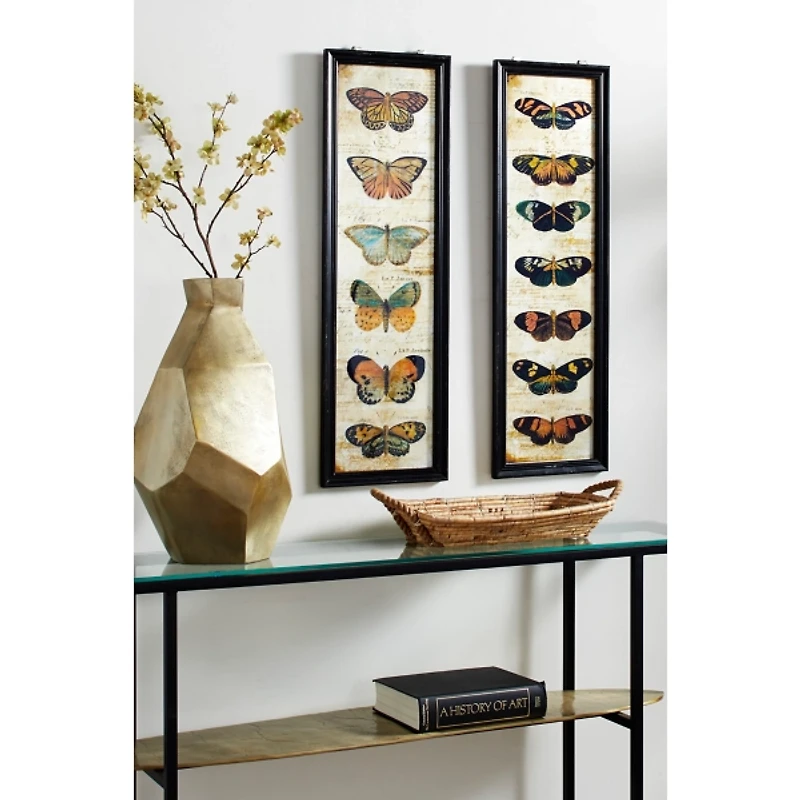 Literary Butterflies Framed Art Prints, Set of 2