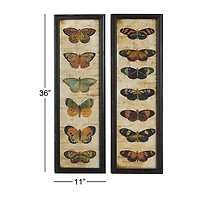 Literary Butterflies Framed Art Prints, Set of 2