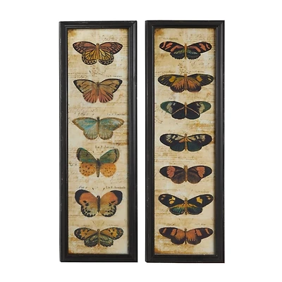 Literary Butterflies Framed Art Prints, Set of 2