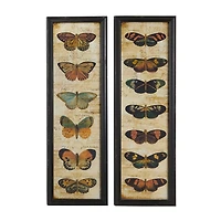 Literary Butterflies Framed Art Prints, Set of 2