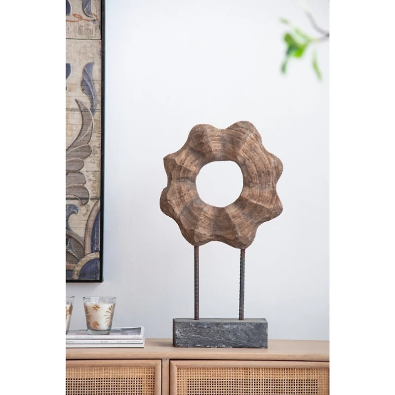 Wood Wave Ring Figurine