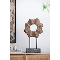 Wood Wave Ring Figurine