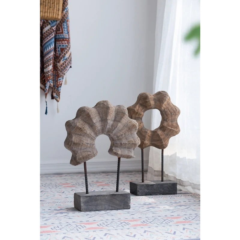 Wood Wave Ring Figurine