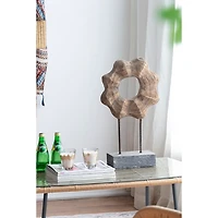 Wood Wave Ring Figurine