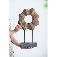 Wood Wave Ring Figurine