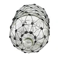 Clear Fishnet Wire Wrapped Vase