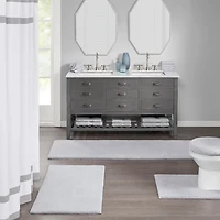 Gray High Pile Marshmallow Bath Mat