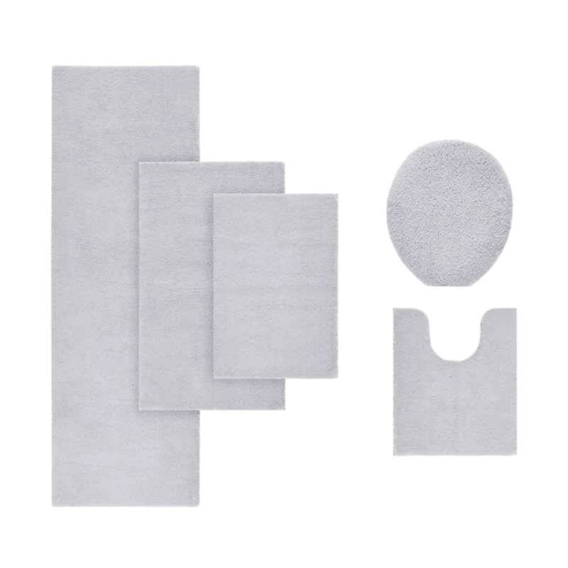 Gray High Pile Marshmallow Bath Mat, 70 in.