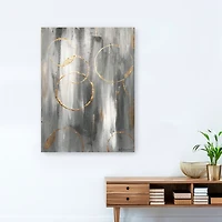 Gray Matter Abstract Canvas Art Print