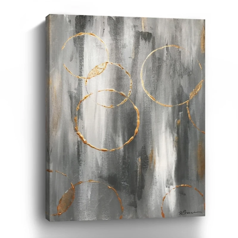 Gray Matter Abstract Canvas Art Print