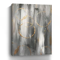Gray Matter Abstract Canvas Art Print