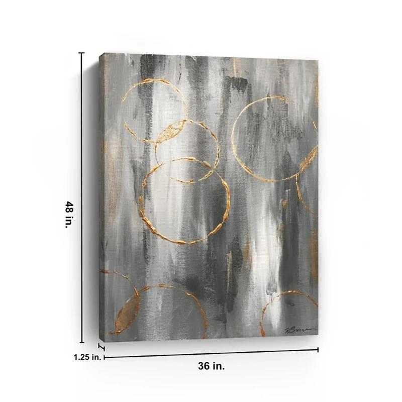 Gray Matter Abstract Canvas Art Print
