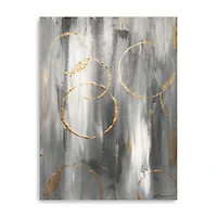 Gray Matter Abstract Canvas Art Print