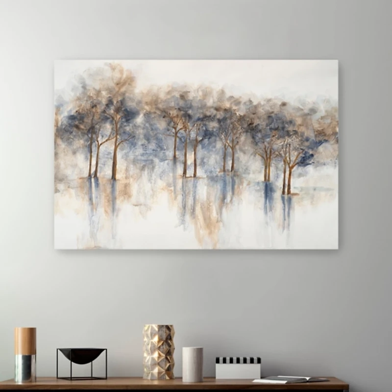 Misty Woods I Abstract Canvas Art Print