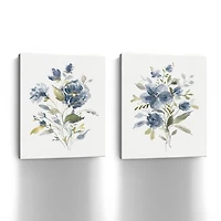 Linen Botanical Navy 2-pc. Canvas Art Prints