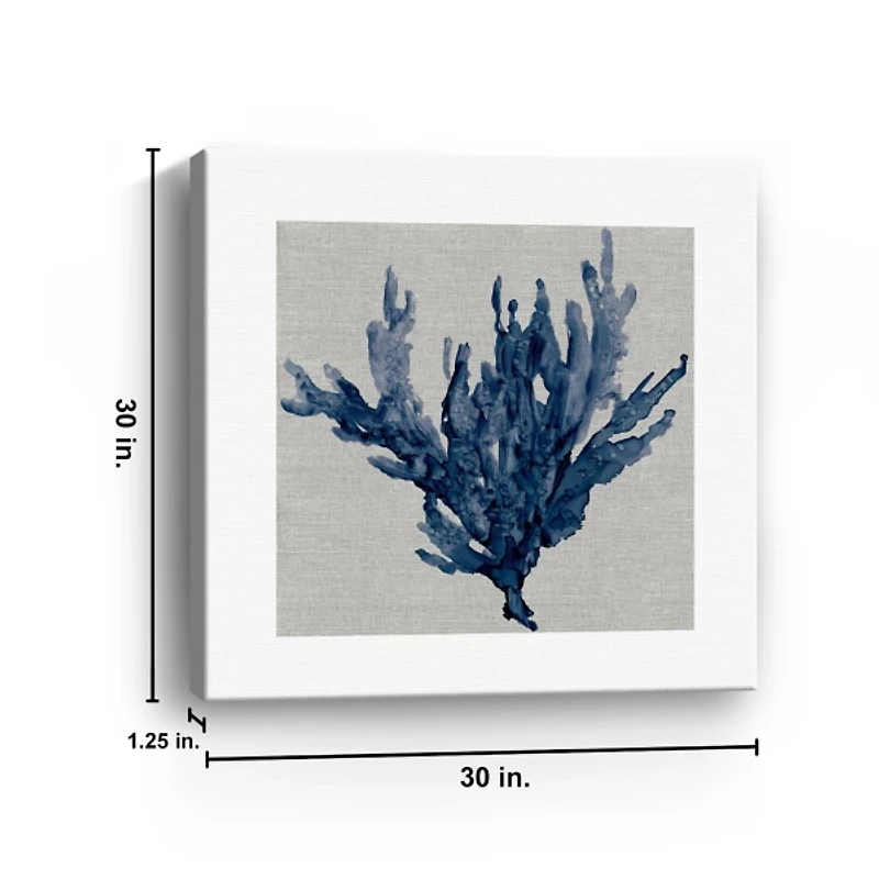 Linen Sea Coral I Canvas Art Print